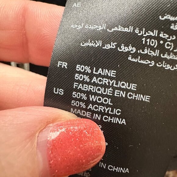 Sandro Paris Tao Ruffled Zip Up Cardigan Womens Size 3 US L Wool Romantic Luxe - Picture 10 of 11